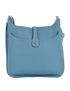 Evelyne 33 GM In Togo Blue Jean, back view